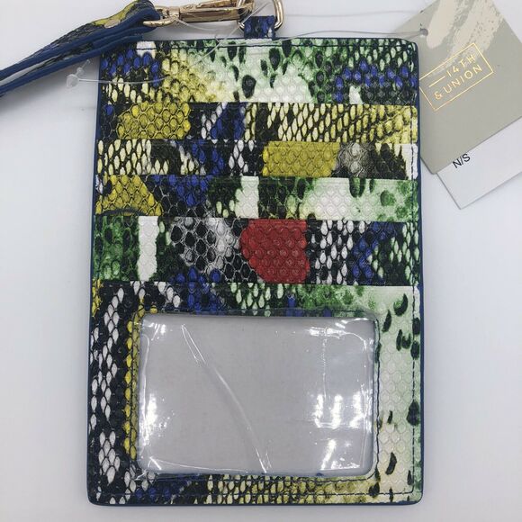 14th & Union Faux Alligator card holder with strap - Picture 2 of 4